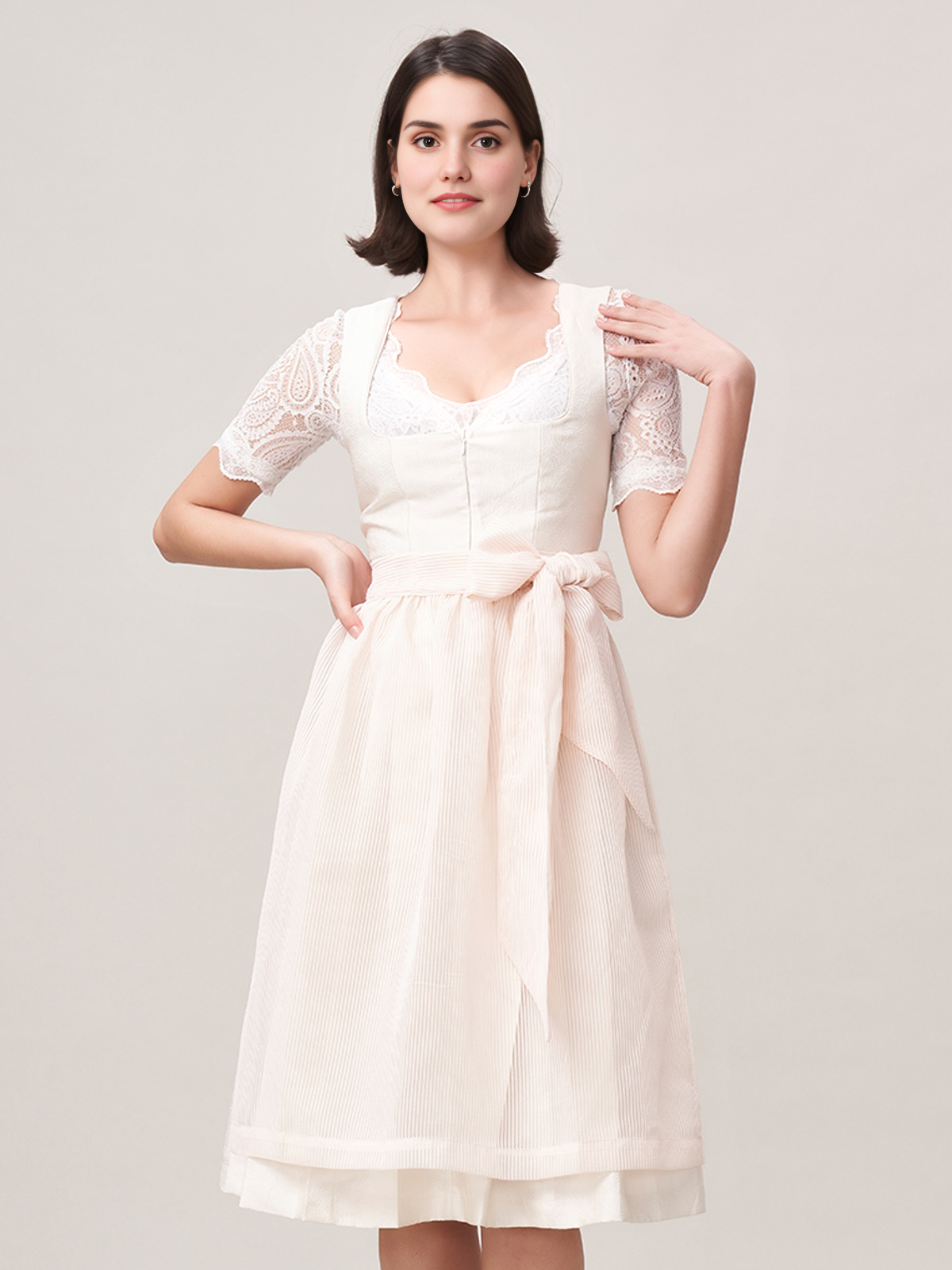 Elegantes blaues Samtdirndl