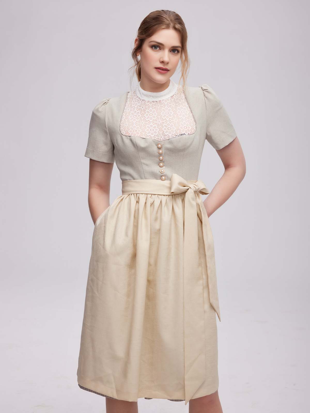 Dirndl Grau Samt