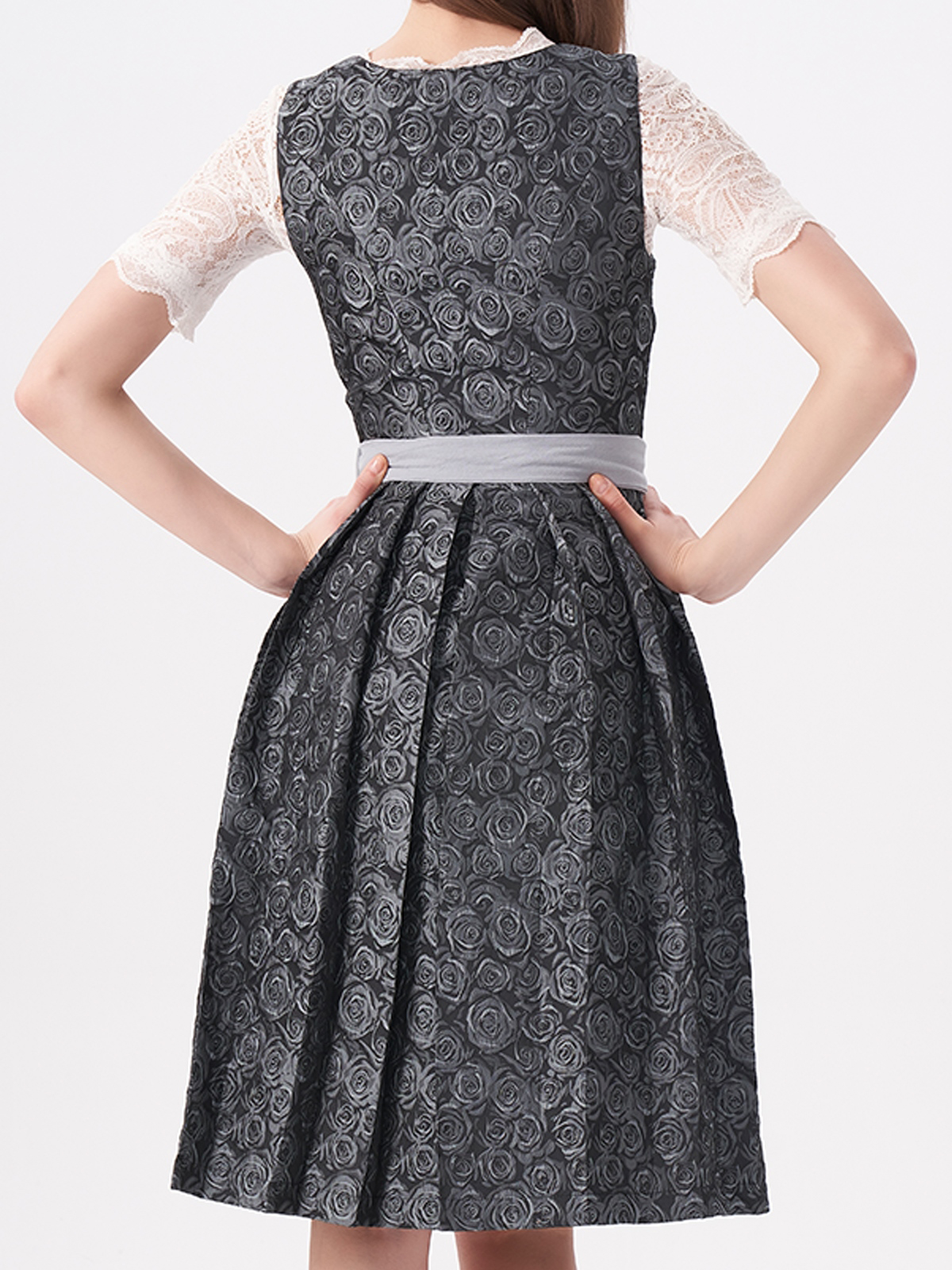 Dirndl aus Leder in Blau